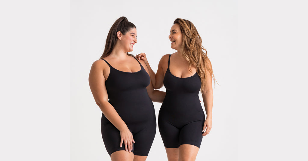 New: Shapermint All Day Every Day Scoop Neck Mid-Thigh Bodysuit
