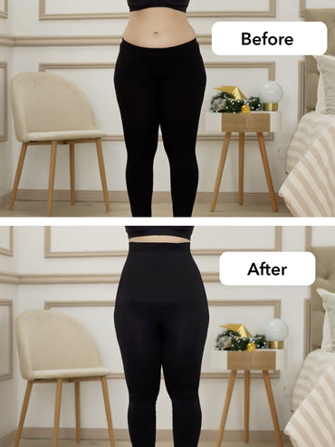 The power of shapewear, shapewear under dress before and after, @SHA